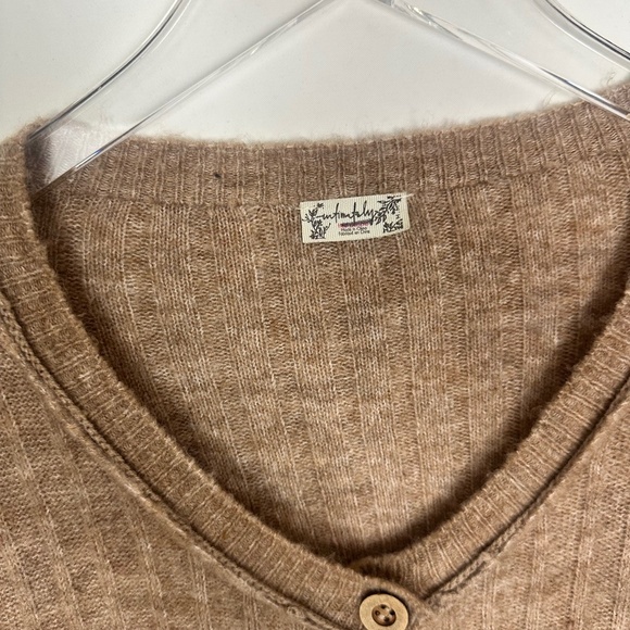 Free People Around The Clock Pullover in Oatmeal Brown Small - Picture 7 of 10